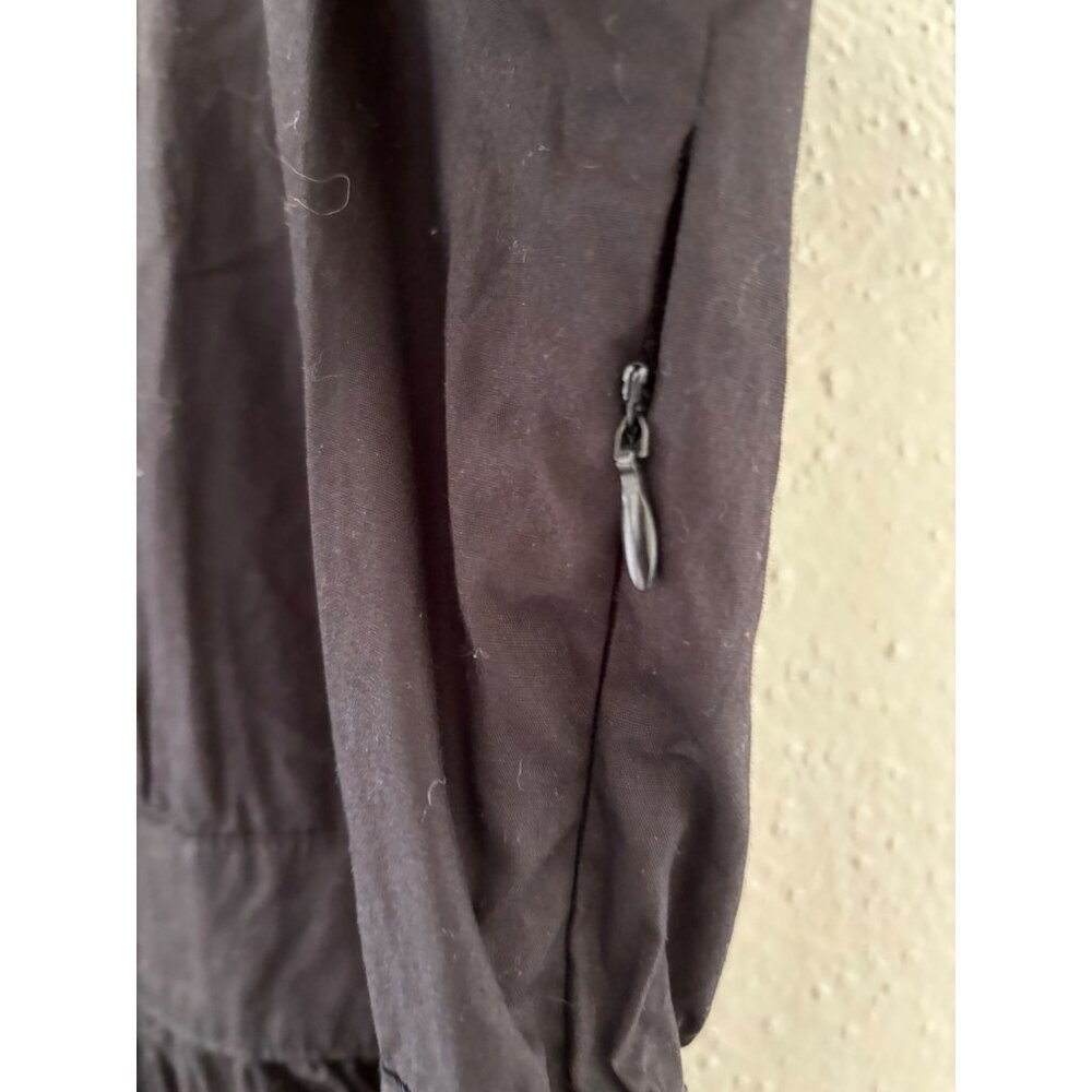 French Connection Black Puff Sleeve V-Neck Maxi Dress XXL Cotton Blend NWOT - Picture 12 of 13